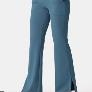 Halara Crossover Pocket Split Hem Flare leggings